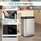 Costway 13.2 Gallon Step Trash Can Stainless Steel Airtight Garbage Bin for Home Kitchen Golden/Silver